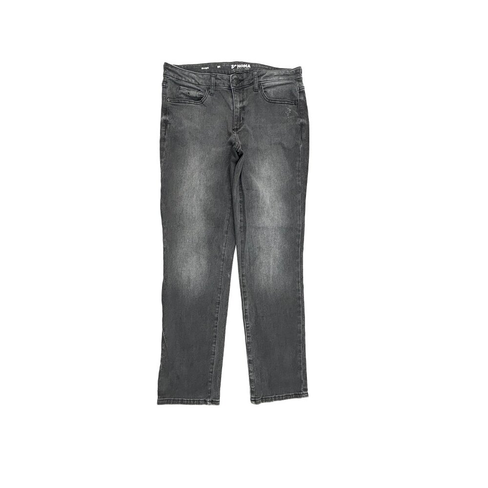 Sonoma Straight Leg Women's size 8 Black Denim jeans